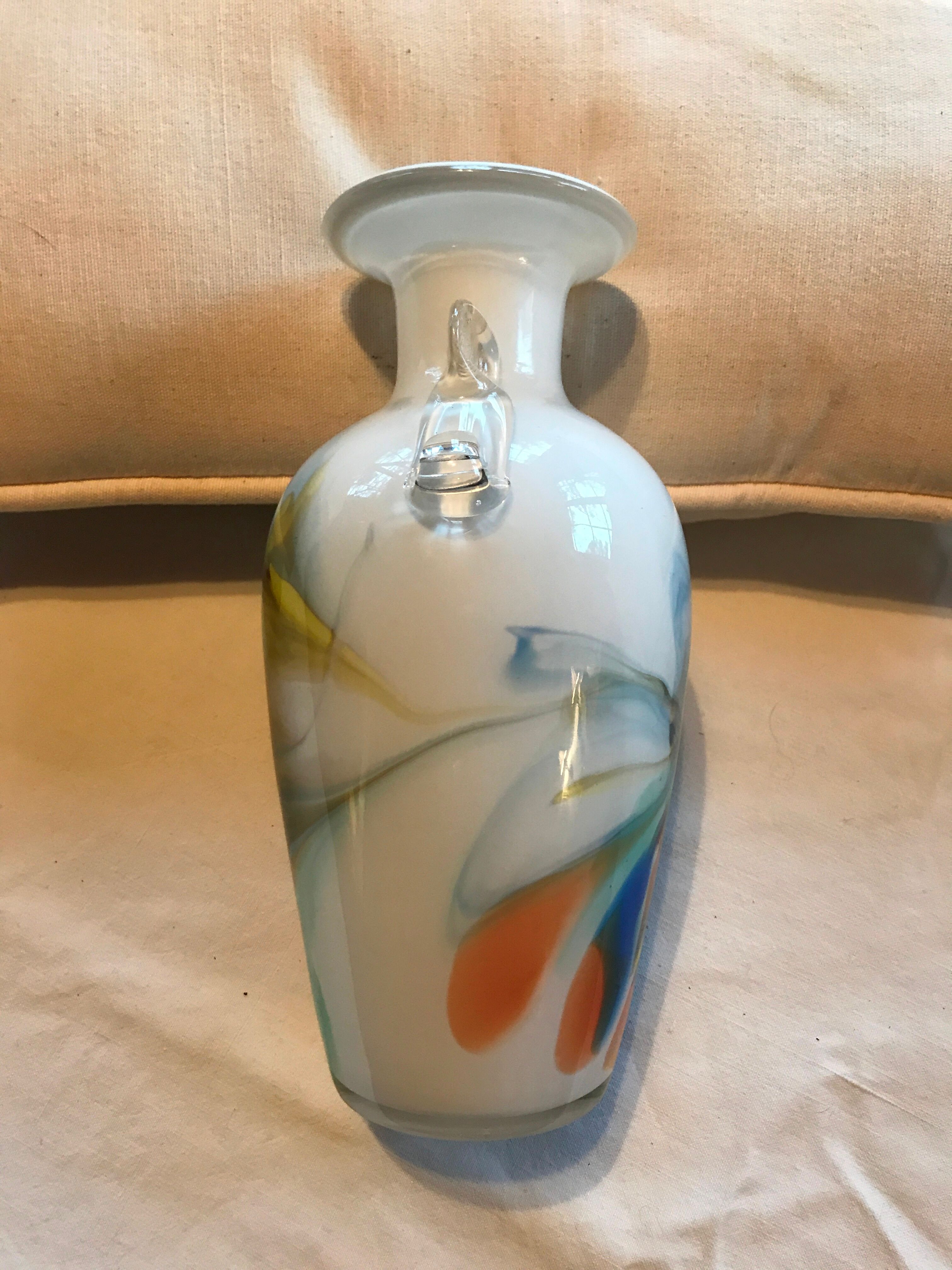 Murano-style glass paste vase