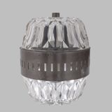 Pair of vintage 1960s wall lamps in metal and crystal, Italian design