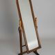 Vintage rattan full-length mirror, 1960s-70s.