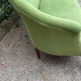 Green velvet toad sofa