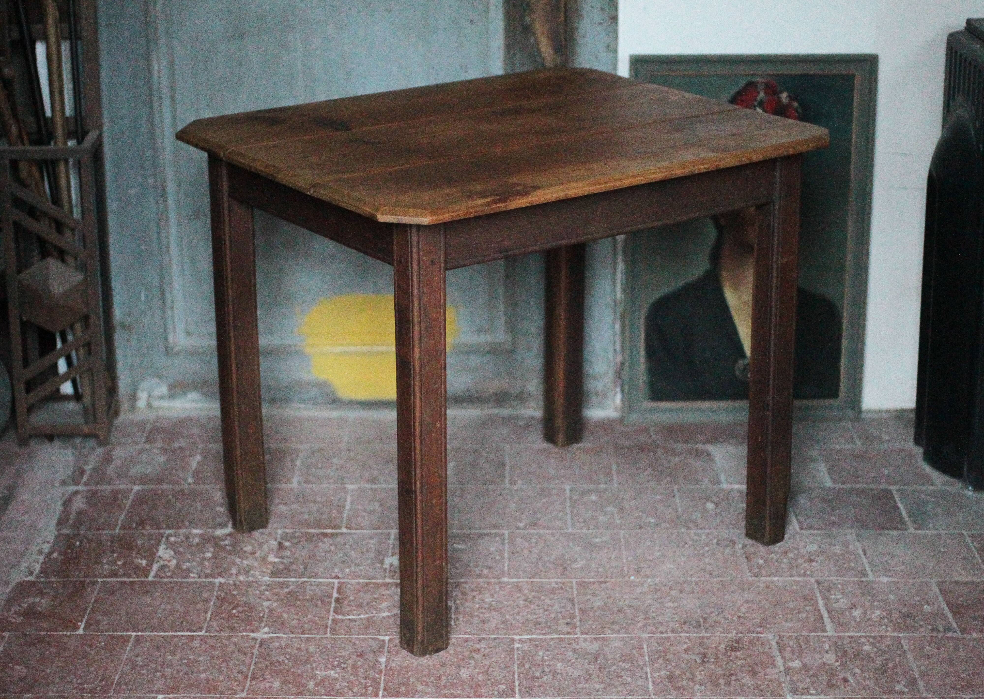Wooden table with 1 drawer, coffee table, kitchen table, vintage wooden table.