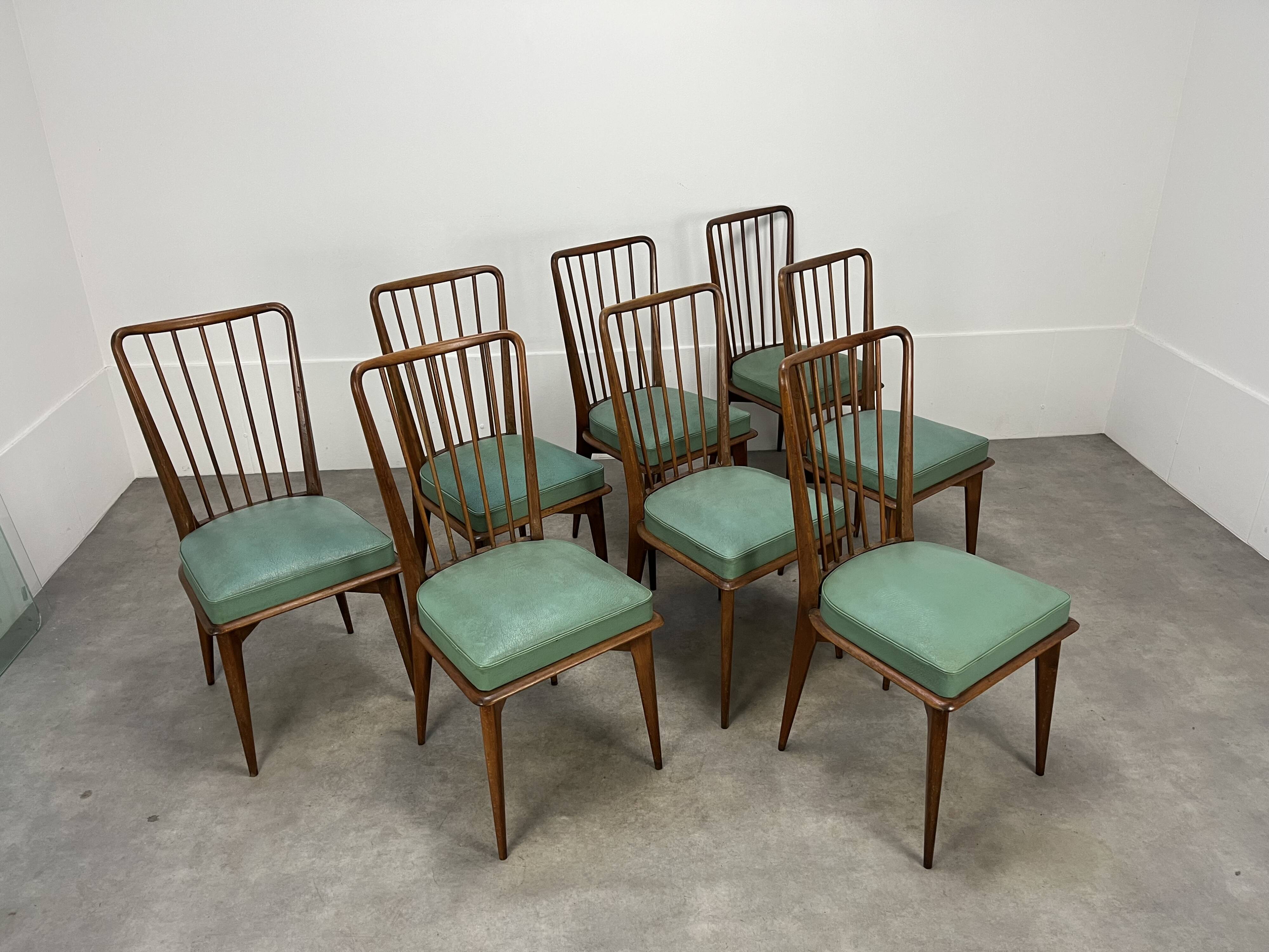 8 Charles Ramos chairs from the 50s