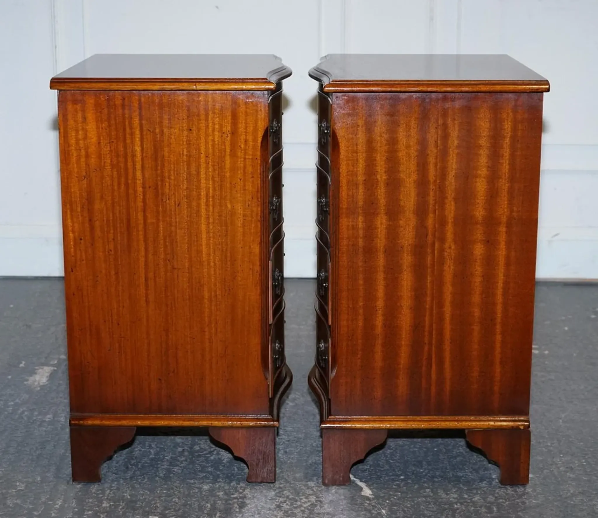 Georgian Style Bedside Tables with Drawers, Set of 2