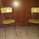 Paire de chaises en formica jaune  vintage