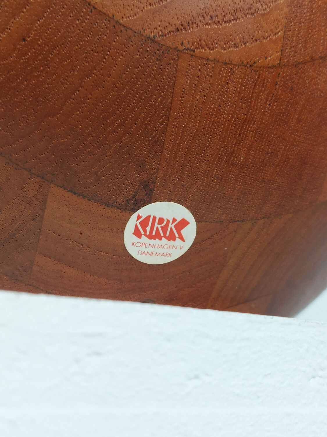 Pair of vintage mid century teak table lamps Kirk Copenhagen