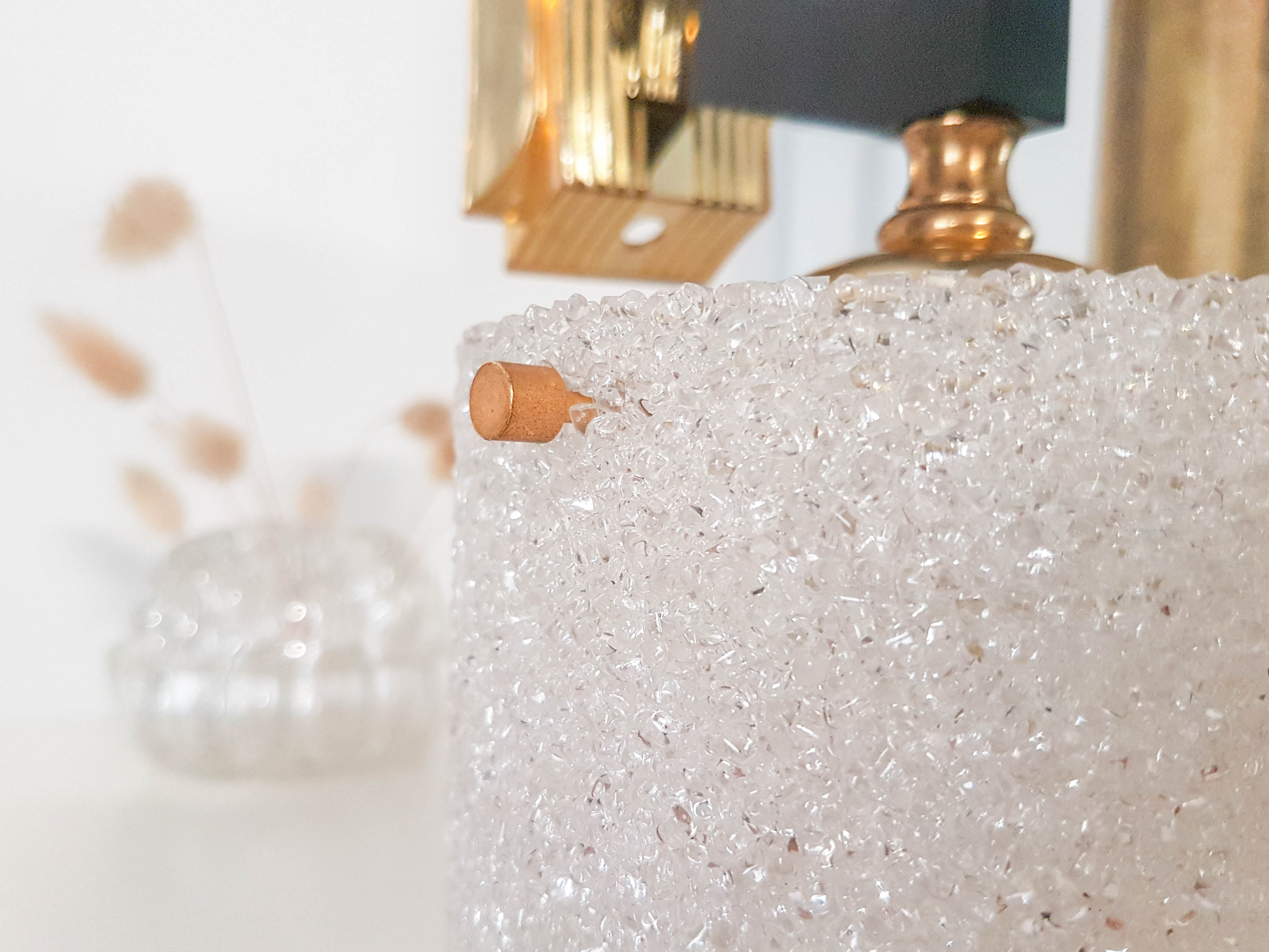 Wall sconce style vintage empire perspex granulated