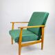 Vintage green velvet lounge chair, 1970s