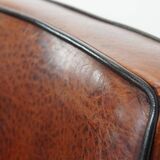 Luxury set of 4 comfortable dining chairs made of sheepskin leather