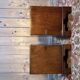 Paire de tables de chevet marine de bateau en acajou