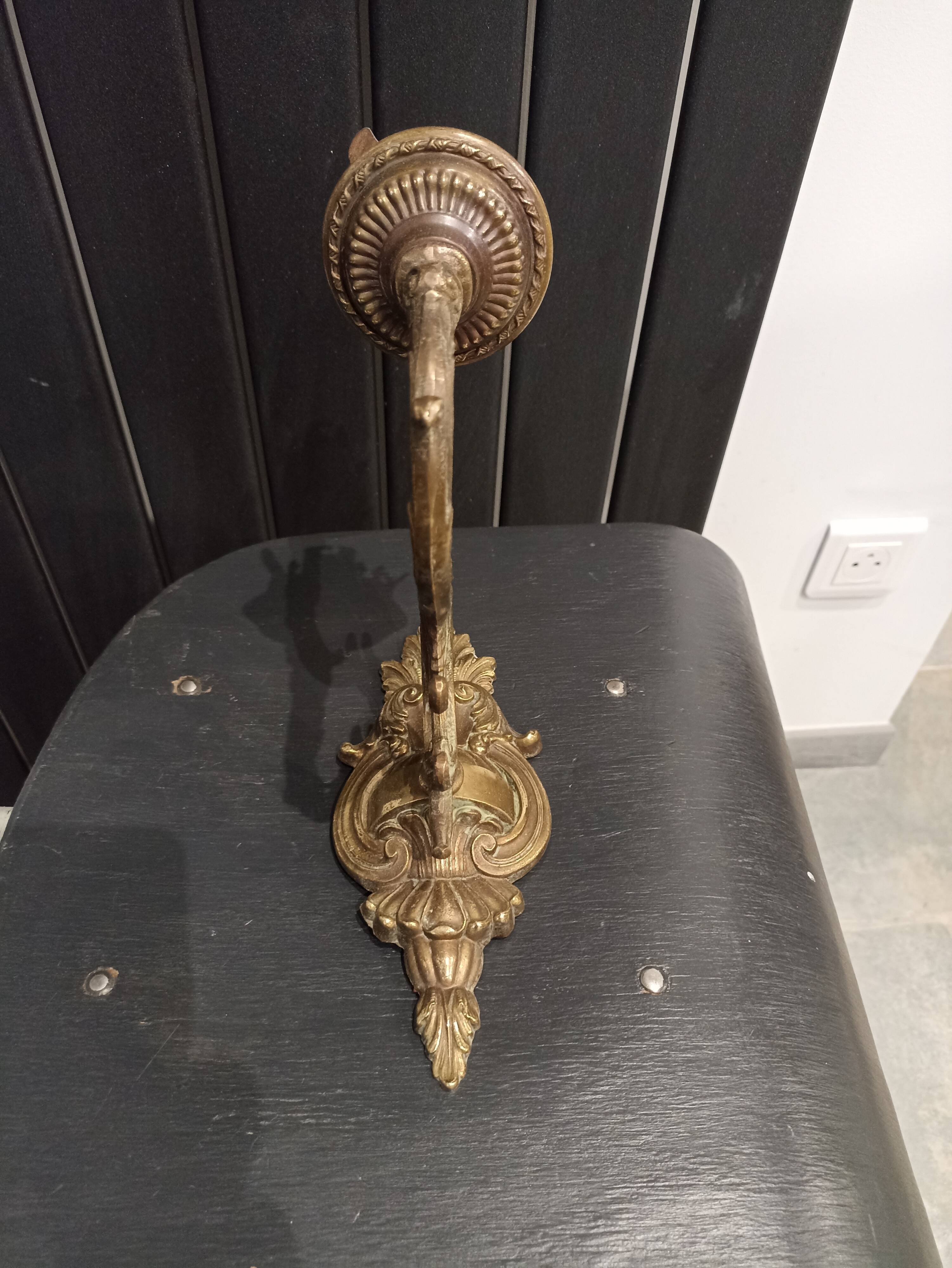 Brass wall light