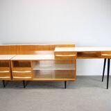 Modular desk and mid-century storage unit by Mojmír Požár, UP Závody, 1960s