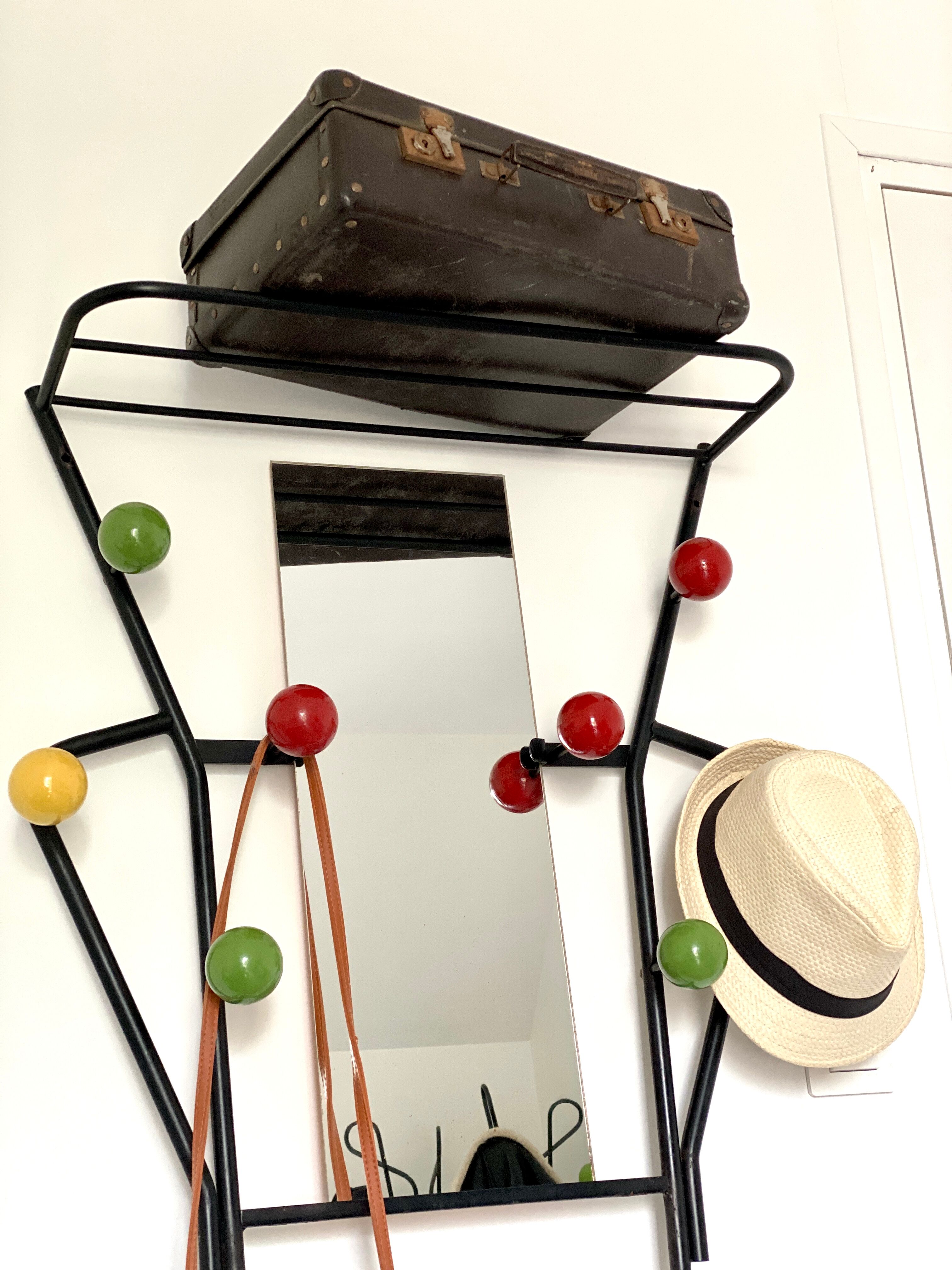Porte manteau vestiaire mural vintage
