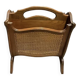 Vintage wicker newspaper rack