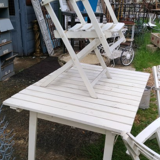 Folding wooden garden furniture