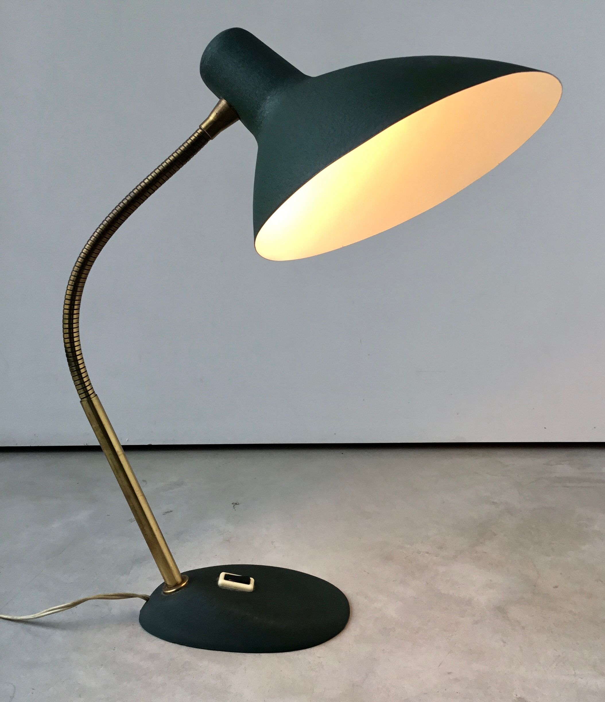 Flexible modernist desk lamp, design 1950