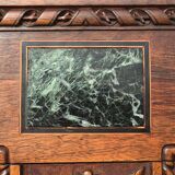6 walnut chairs - renaissance style marble 19th century
