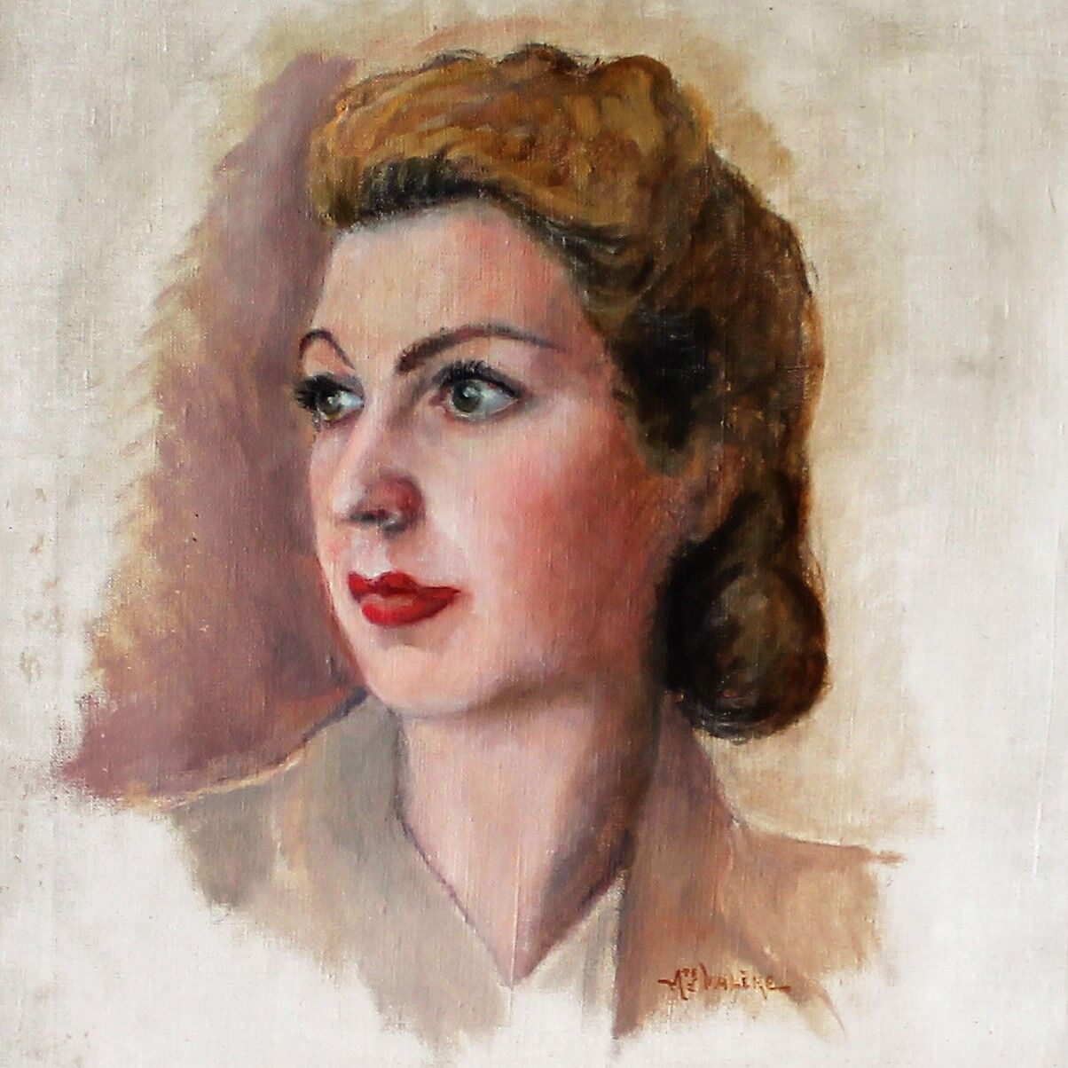 Oil portrait of Auguste Valère