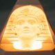 Egyptian stone table lamp, vintage 70s/80s mood lamp.