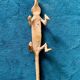 6 crocodile-shaped brass knife holders