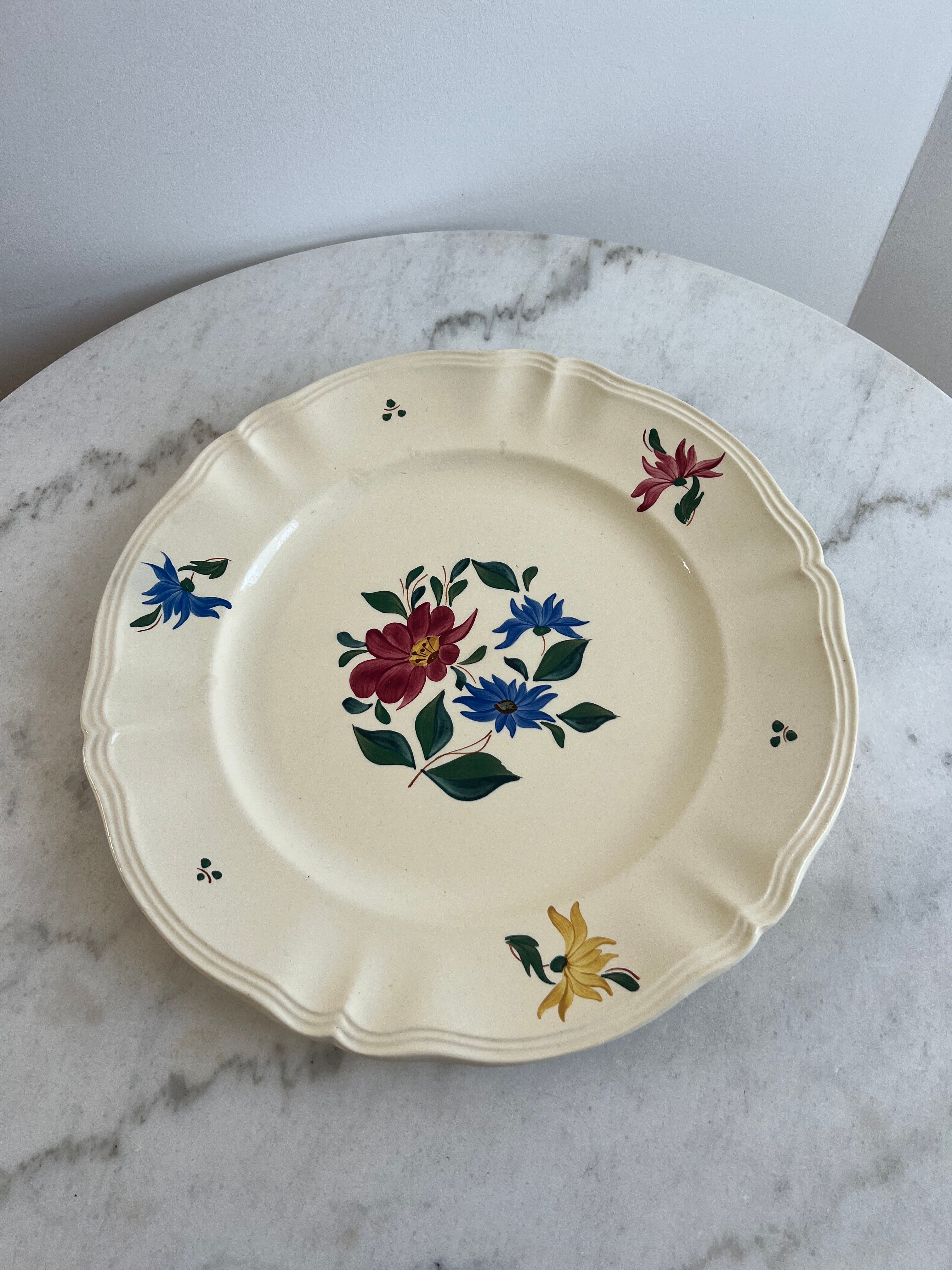 Large presentation dish Sarreguemines and Digoin