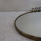 round brass mirror