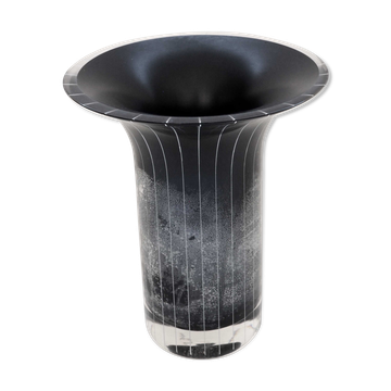 80s glass vase