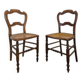 Paire de chaises de chambres fin XIXème