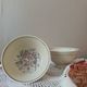 Two retro country-style porcelain tea cups, Former Royal Manufacture
