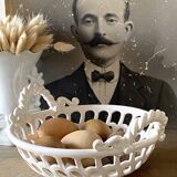 White ceramic basket