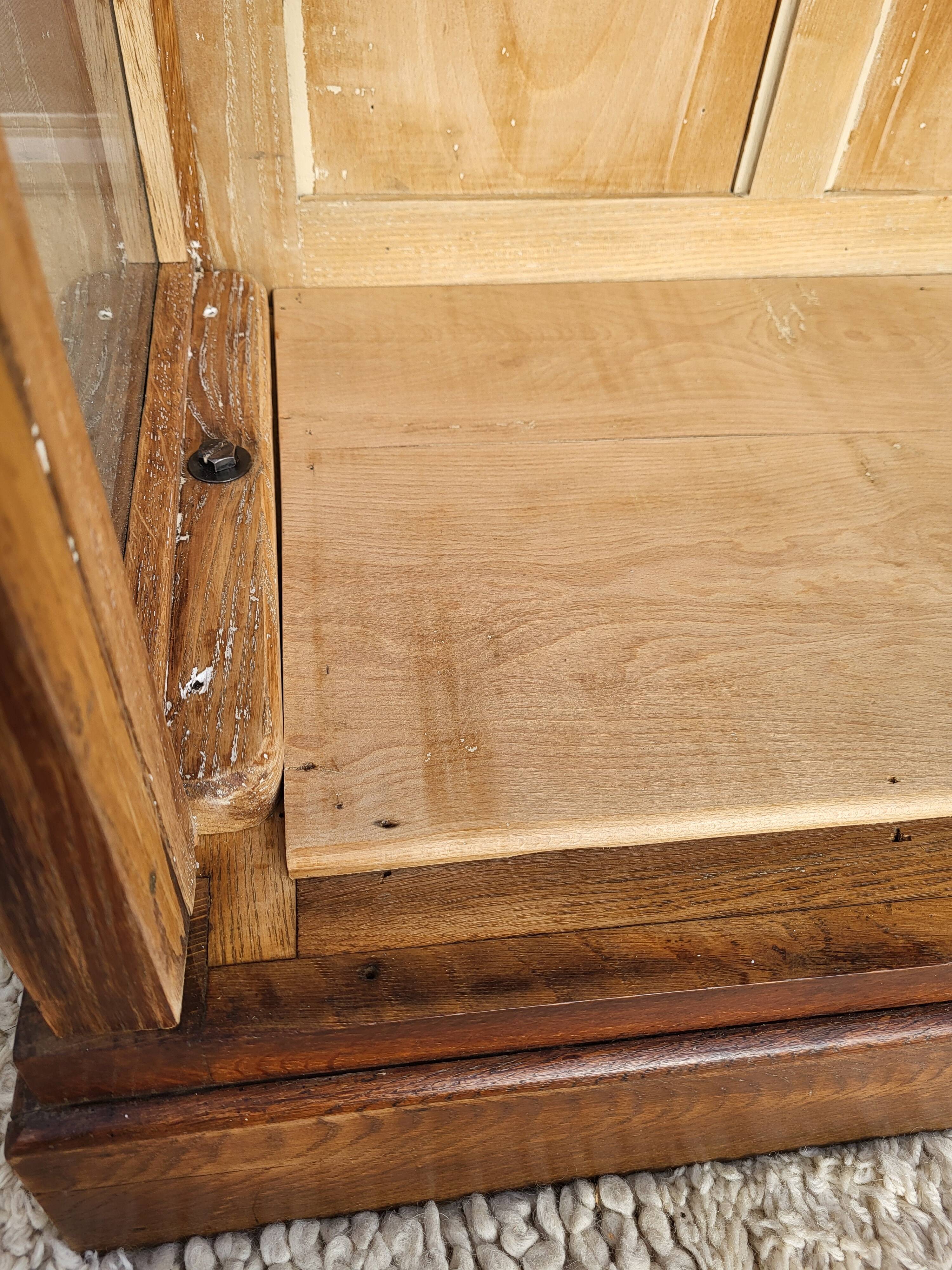 Art Deco oak museum display case