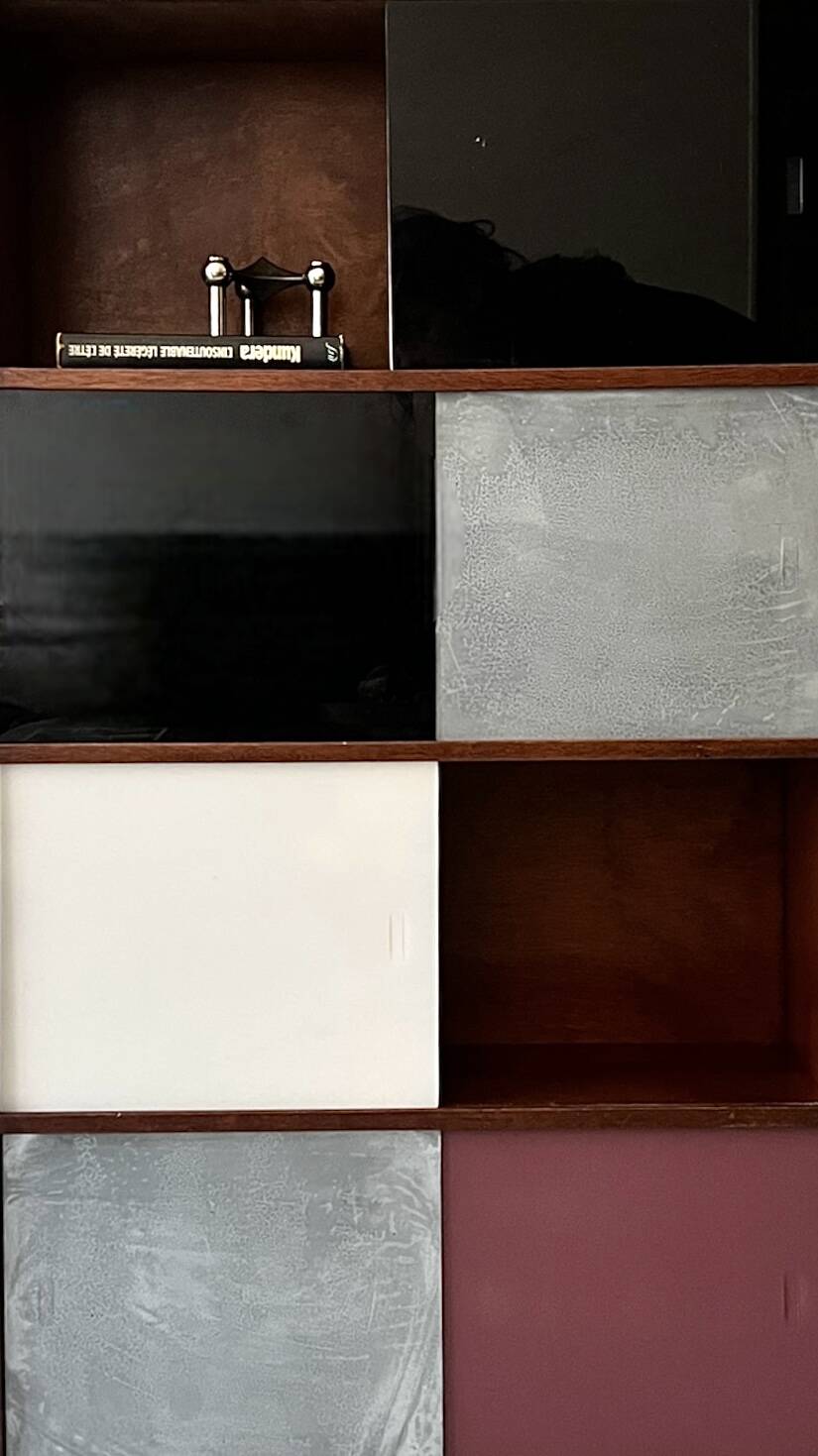 Glass-fronted bookcase by D.Rozaffy, Meuble Oscar edition, 1960s