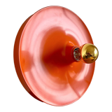 Orange wall lamps for Honsel Leuchten, Germany, 1970s, Set of 2