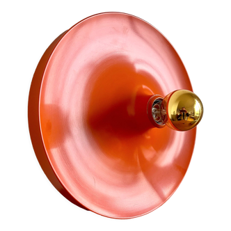 Orange wall lamps for Honsel Leuchten, Germany, 1970s, Set of 2