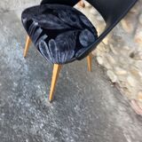 Velvet and skai chair