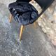 Chaise velours et skaï