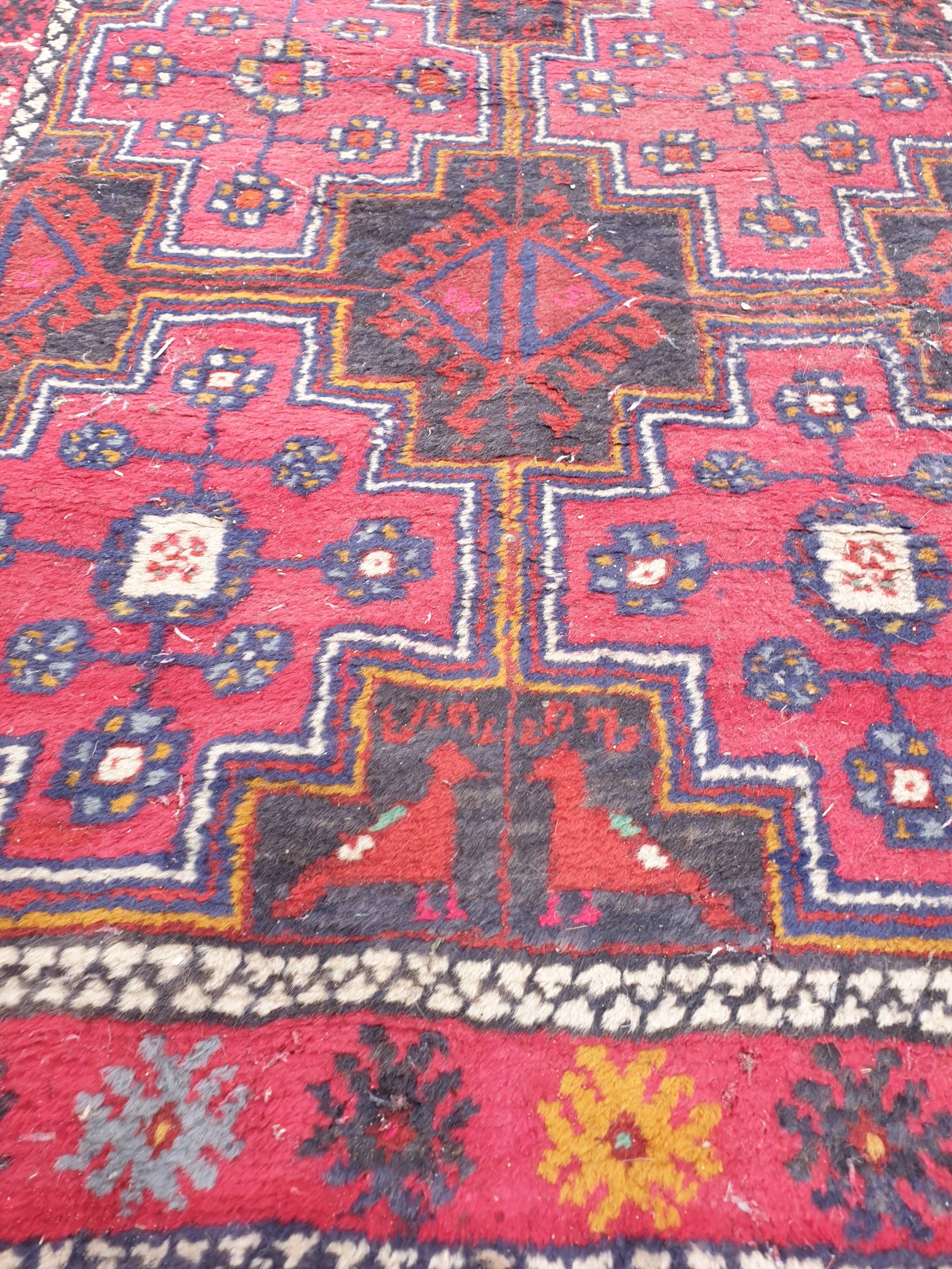 Oriental wool rug entirely handmade