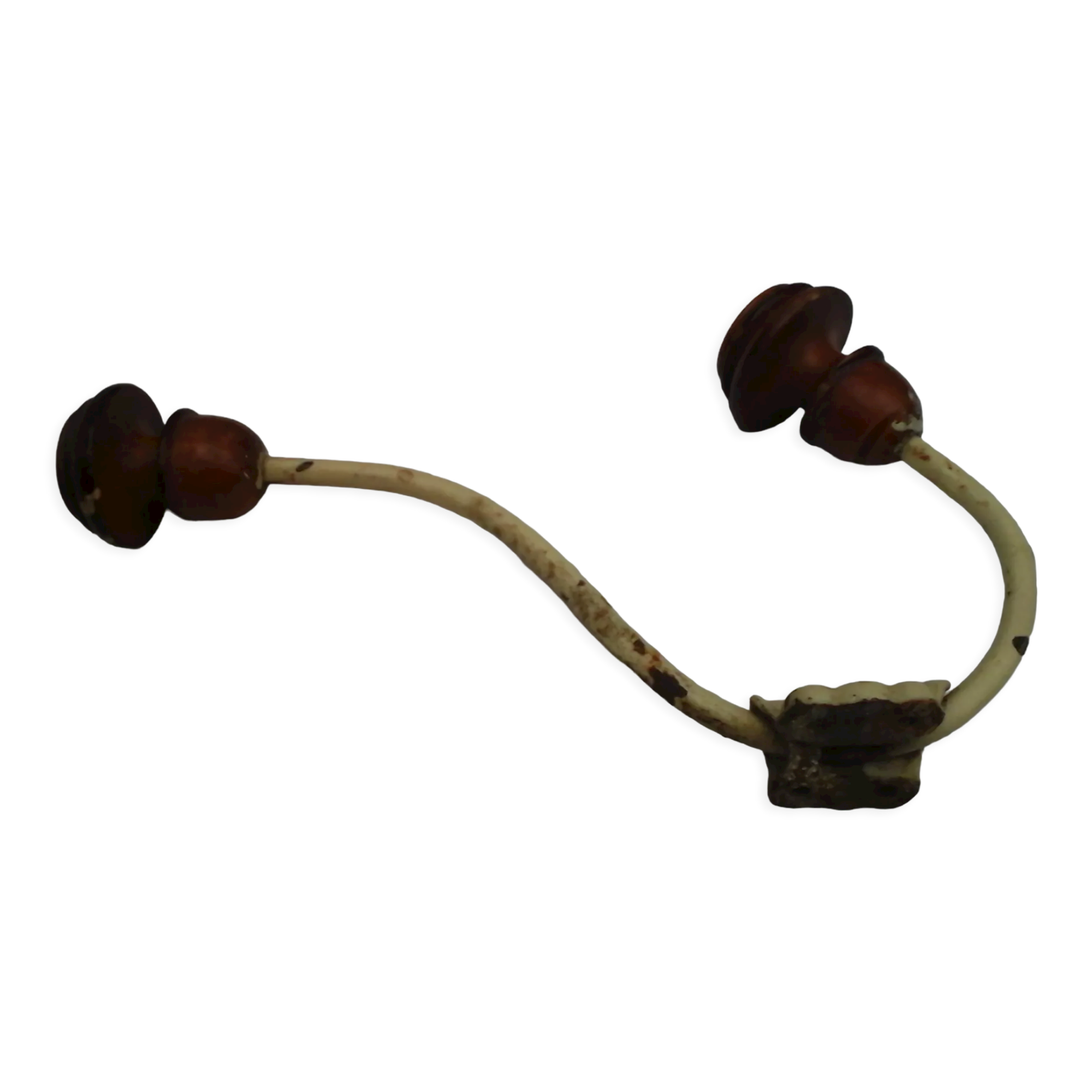 Old wood and iron hook