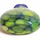Cobalt blue vase with yellow inclusion Height 33 cm