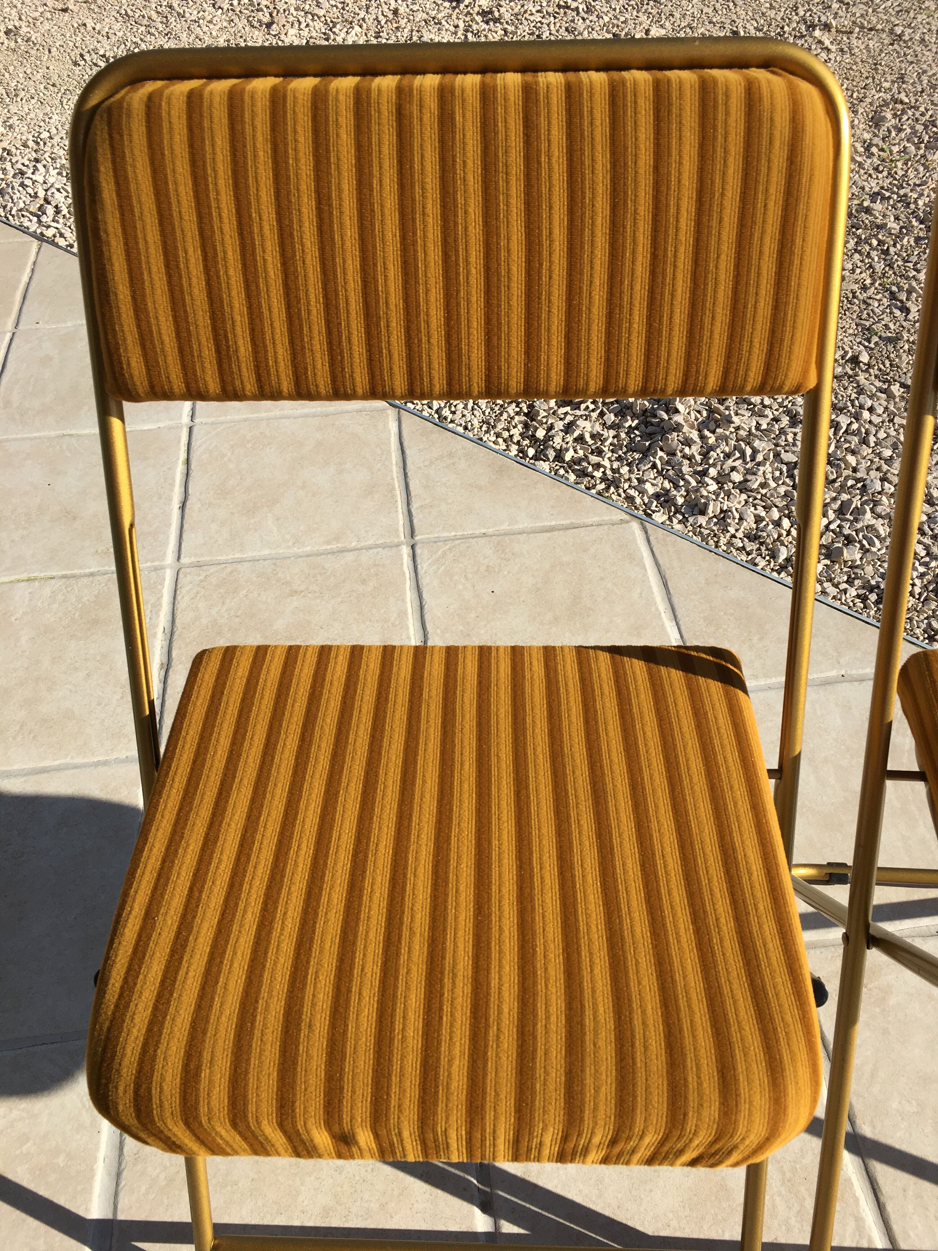 Lafuma foldable camping chair duo from the 50s/60s