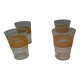 Set of 4 orange granite glasses