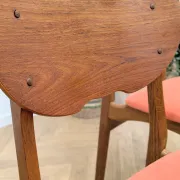 Paire chaises scandinaves vintage orange