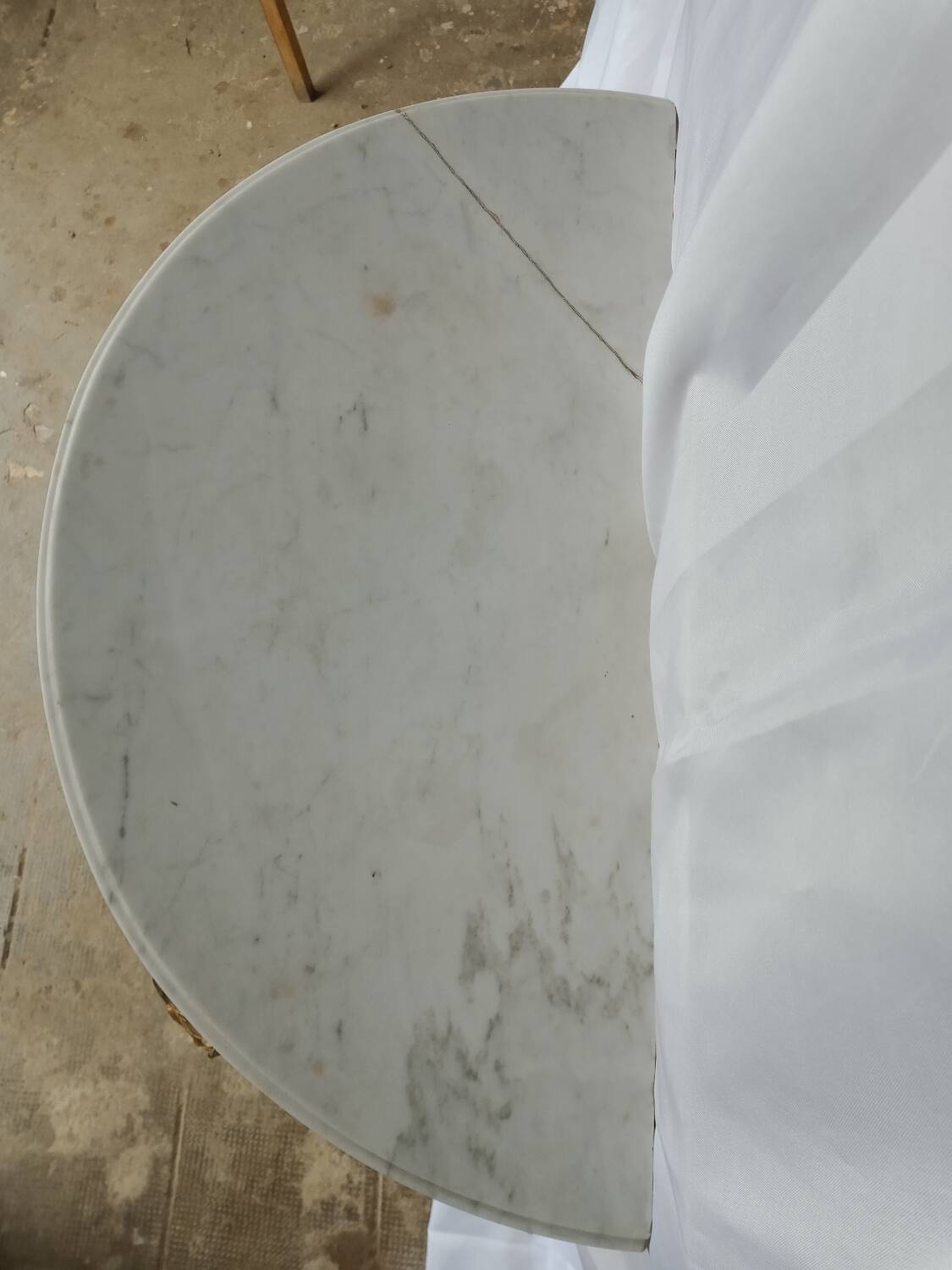 Louis XVI style console in gilded wood