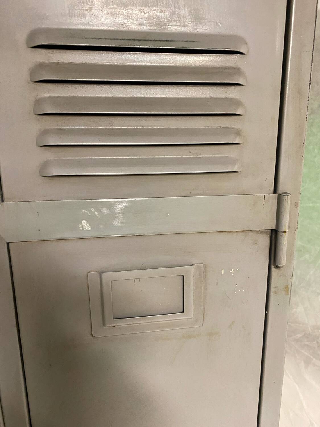 Industrial metal locker room