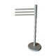 Bath towel rack in white wood, three bars.
