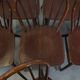 Set of 8 Vintage English Style Spindle Back Wooden Windsor Chairs from t