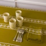 Basque pattern towel, mustard