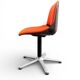 4 vintage chairs, model 231/5 in orange fabric by Wilkhahn.