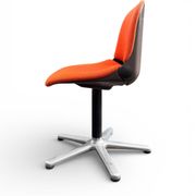 4 chaises, fauteuils vintage modèle 231/5 en tissu orange par Wilkhahn