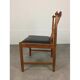 4 Scandinavian teak chairs with bars, 60s