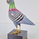 Italian Hand Painted Porcelain Pigeon by Giulia Mangani, 1970s
